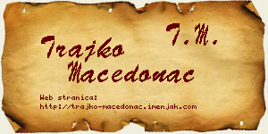 Trajko Macedonac vizit kartica